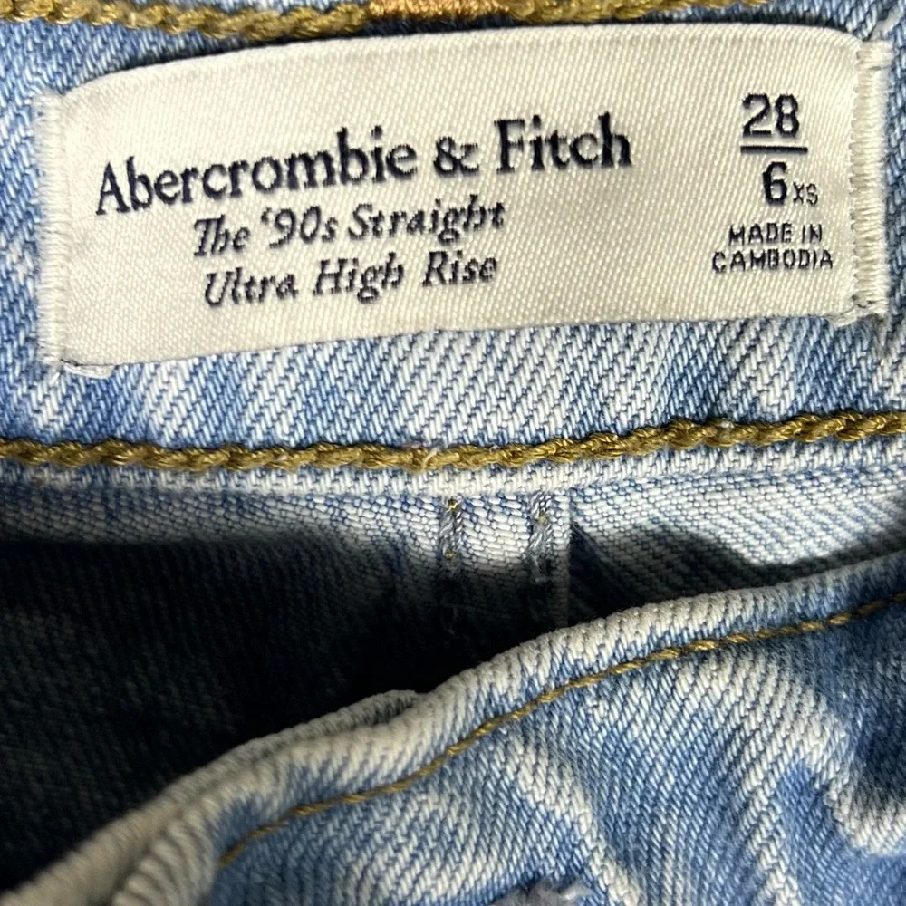Abercrombie&Fitch Jeans Womens 28/6XS The 90s Straight Ultra High Rise Denim - Picture 6 of 7